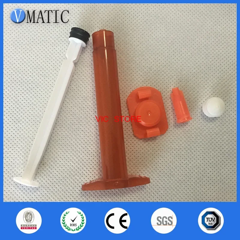 Free Shipping Pack Of 10 X 5cc/ml Amber UV Block Fluid Manual Syringe Dispenser For Epoxy Resin