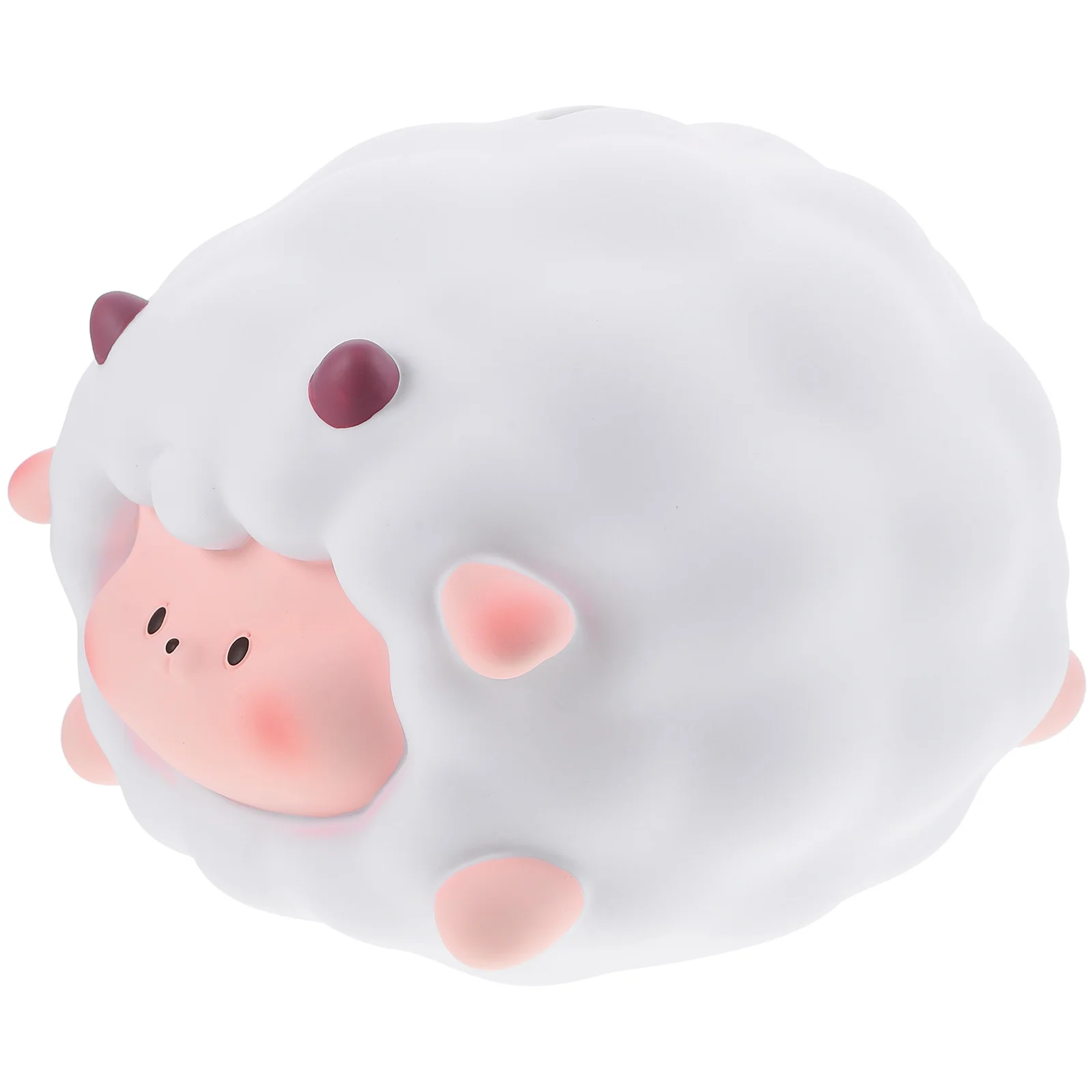 

Piggy Bank White Small Size Cartoon Coin Bank Home Statue Birthday Gift Money Jar Savings Container Shaped