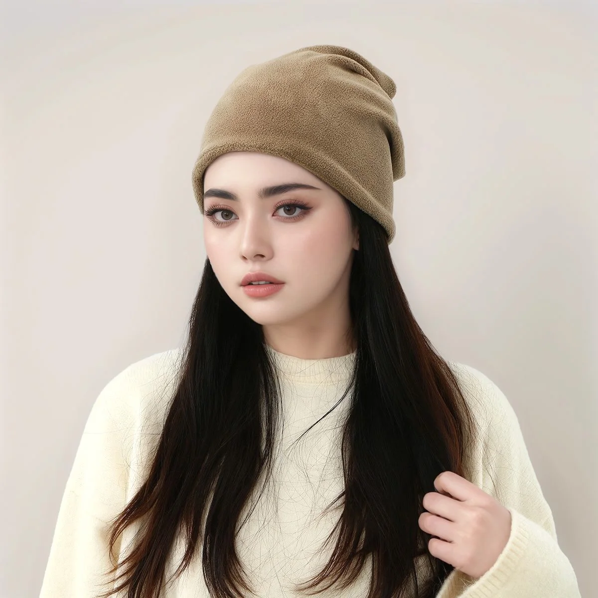 الشتاء الدائري المخملية الرقبة أدفأ ثنائي الغرض قبعة وشاح منديل للرجال النساء الاحترار وشاح للرقبة البلوز حماية 25*22 سنتيمتر #2