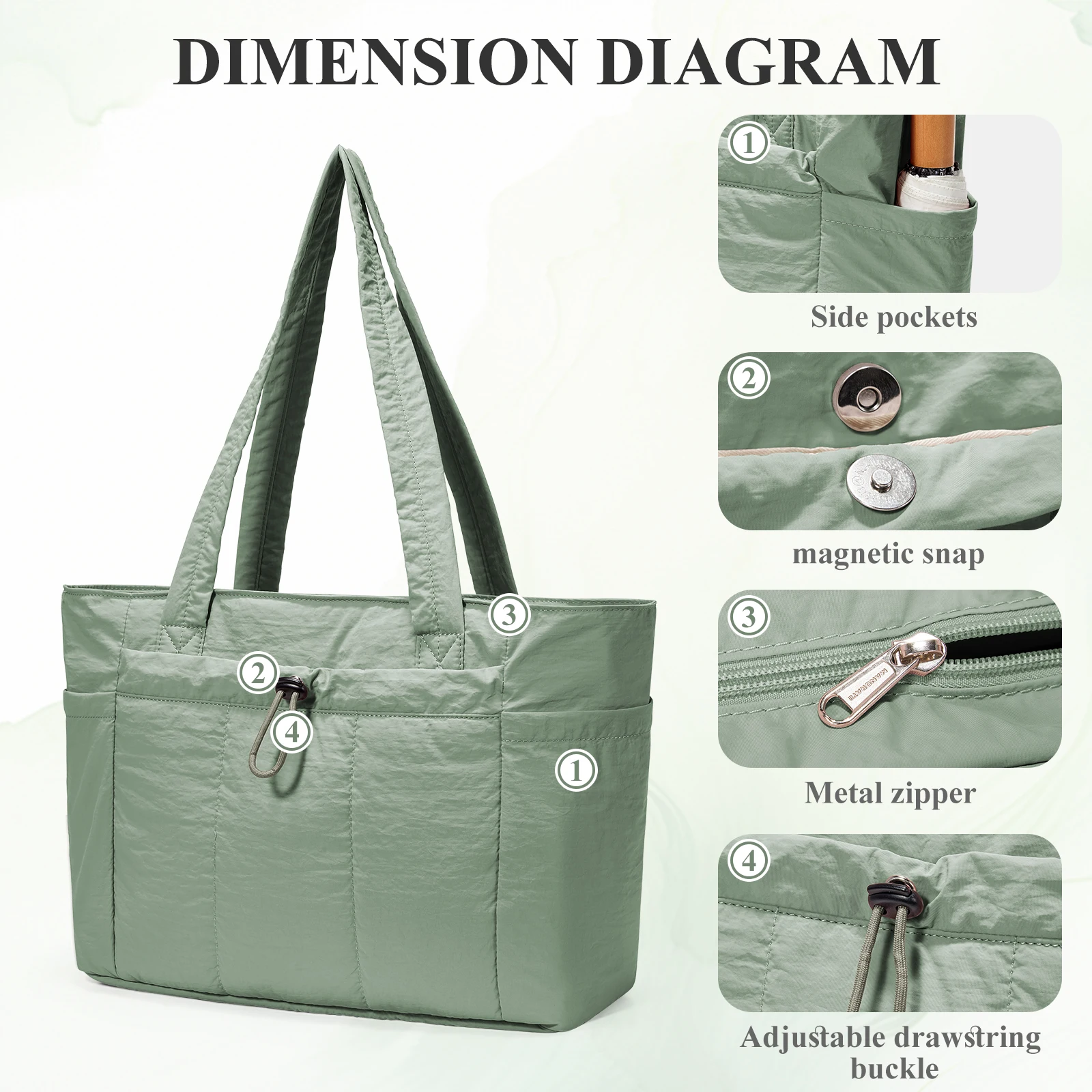 Large Capacity Shoulder Bag, W - Women Bags With Laptop Compartment ulasan dan harga
