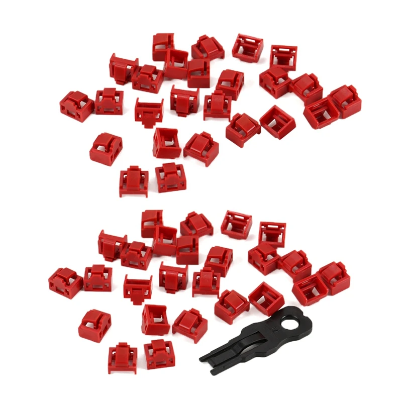 600Pcs Red RJ45 Port Ethernet LAN Hub Anti Dust Cover Plug Cap Blockout Protector With Proprietary Lock And Key