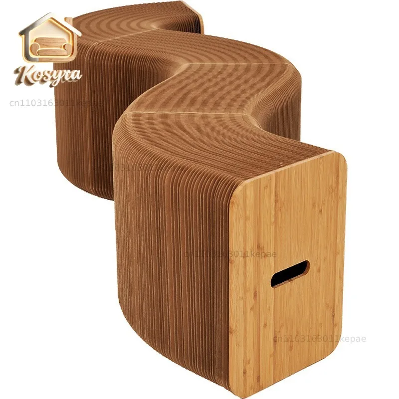 Paper organ folding stool Cross-border spare hospitality chair Bed end retractable household multi-functional stool can be