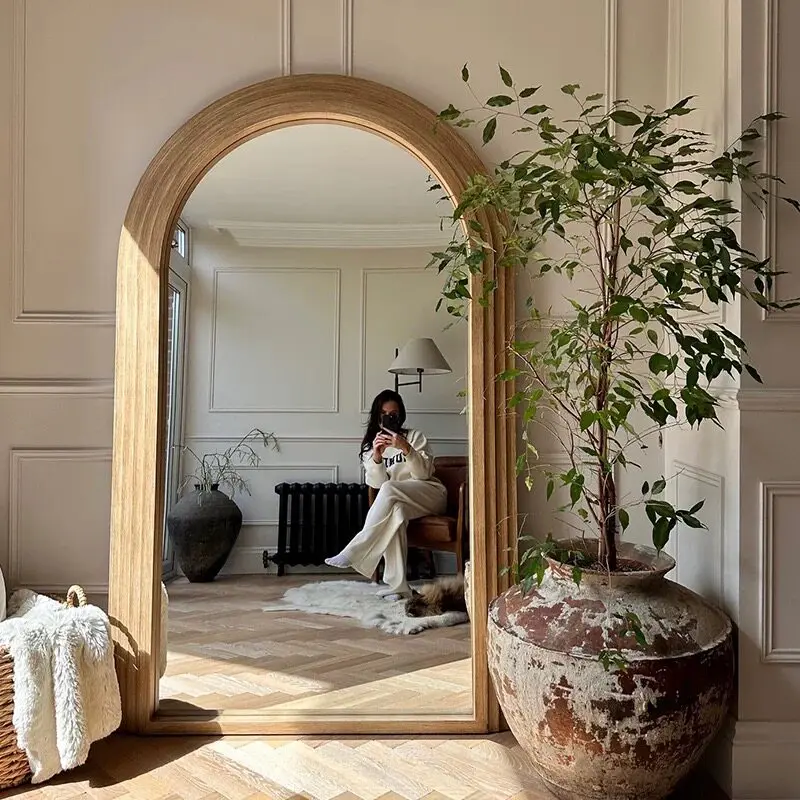 

Oval Gold Luxury Decorative Mirrors Big Nordic Living Room Mirrors Full Body Wooden Princess Specchi Decorativi Home Decor Items