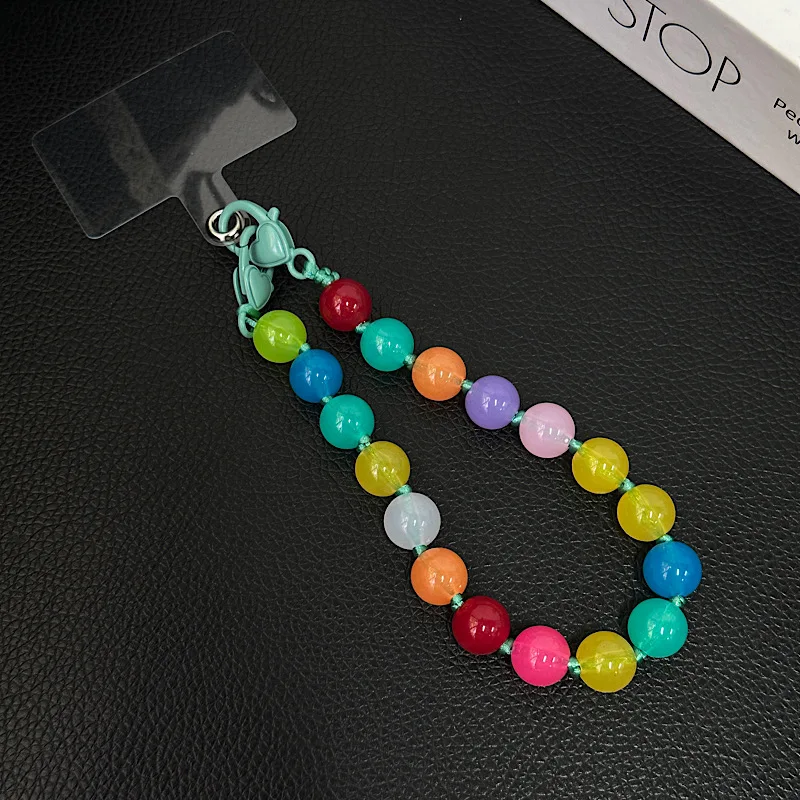 سوار حبة محلية الصنع للهاتف المحمول ، الراقية ، سلسلة يدوية الصنع ، حمل ، مكافحة الخسارة ، المعصم ، حالة الهاتف ، شنقا