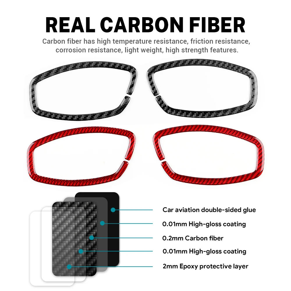 Real Soft Carbon Fiber Sticker For Renault Megane 2009 2010 2011 2012 2013 2014 2015 LHD RHD Inner Door Handle Interior Trim