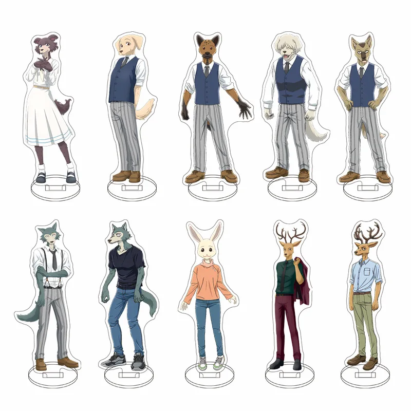 15CM Fun BEASTARS Character Standing Sign Anime Figure Legoshi Louis Haru  Acrylic Stand Model Desk Decor Props Gift Toy