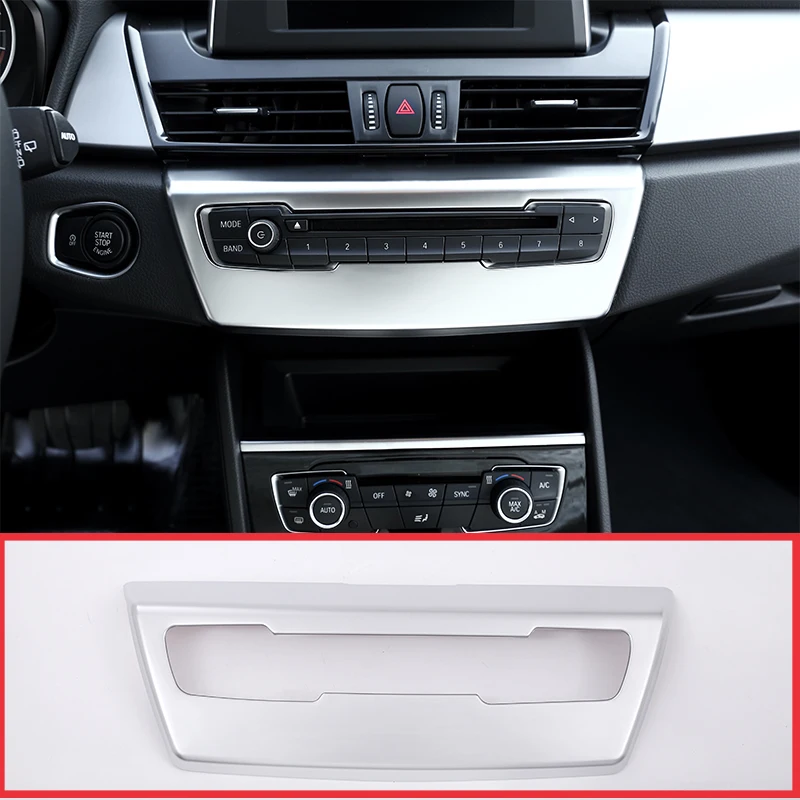 

For BMW 2 Series F45 F46 218i 2015-2017 Car Accessories 1 Pcs Silver ABS Chrome Center Console Panel Cover Trim