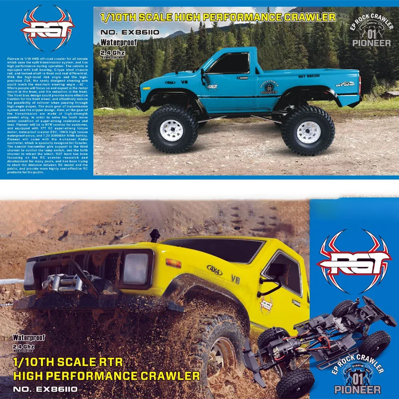 

RGT Ex86110 1/10 Rc Off Road Climbing Vehicle Four Wheel Drive Remote Control Vehicle Model Adult And Children's Electric Toy