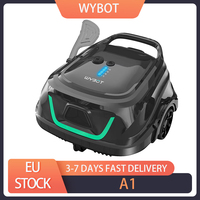 WYBOT A1 Cordless Pool Robot Vacuum, Double Filters, 120min Runtime, 2.5H Fast Charging, for Above Ground Flat-Bottom Pools