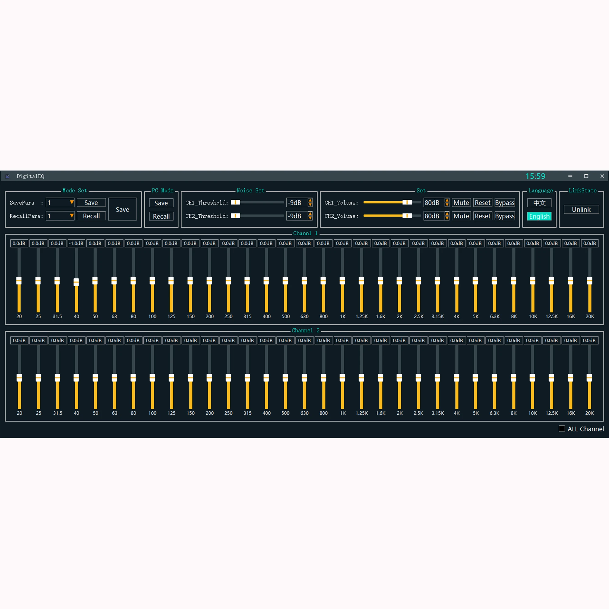 Paulkitson novo equalizador 31 faixas equalizador digital dsp efeito profissional equalizador led espectro display alto-falante gestão
