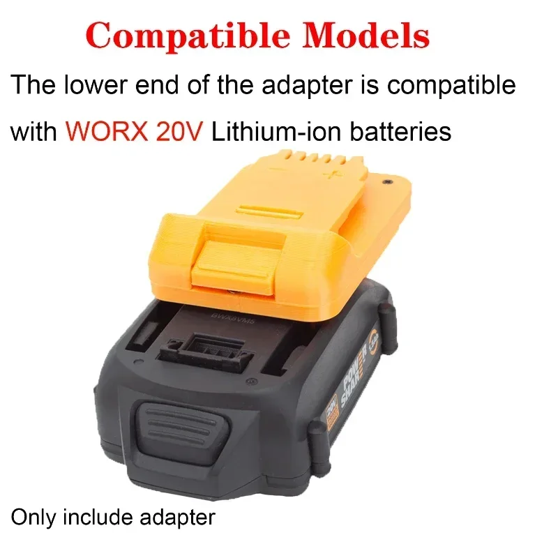 Imagem -04 - Ferramenta Conversor de Bateria para Worx 20v para Dewalt 18 20v Li-ion Battery Tool Converter Compatível com Dewalt 18 20v Tool Series