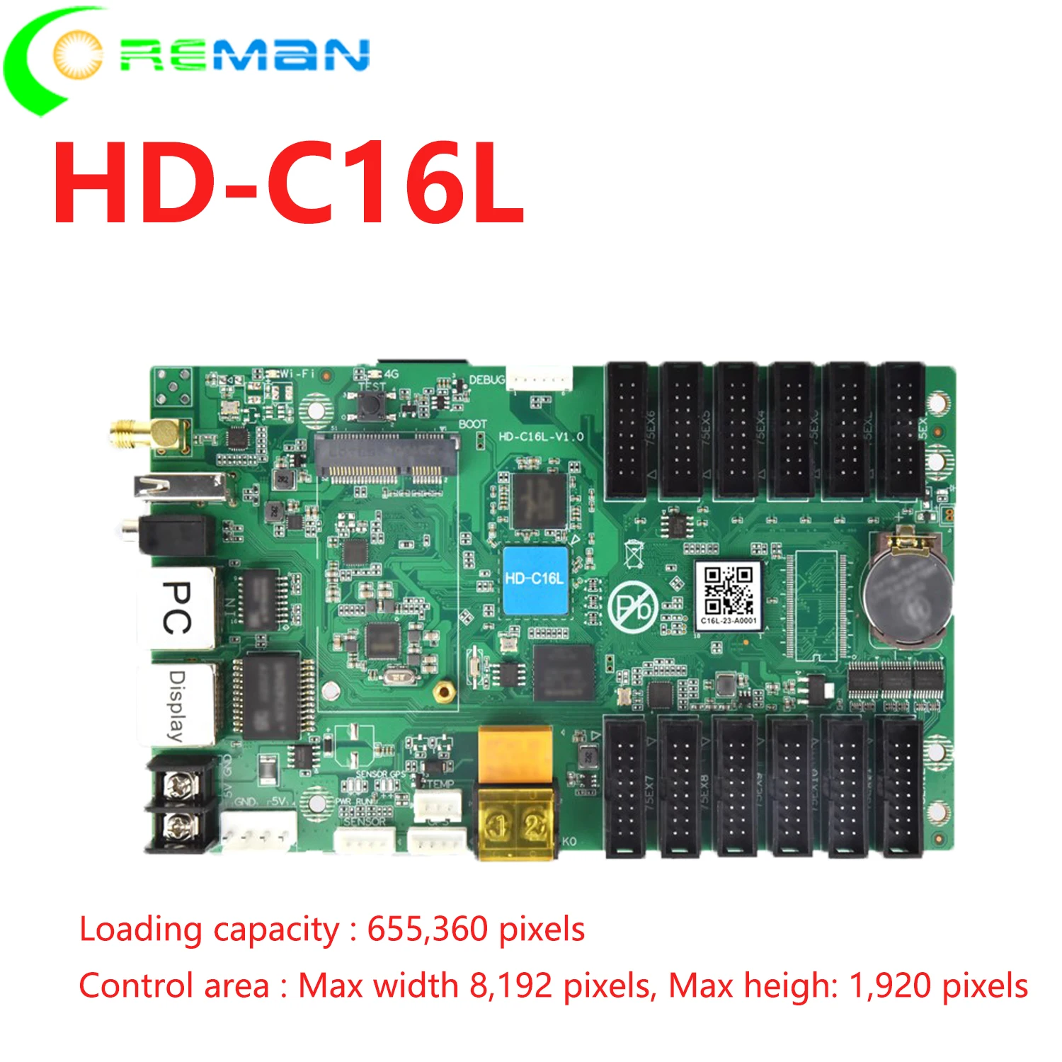 C16L Single led controller for 16pin hub75 hub75E full color led display module p1.8 p1.5 p2 p2.5 p3 p4 p5