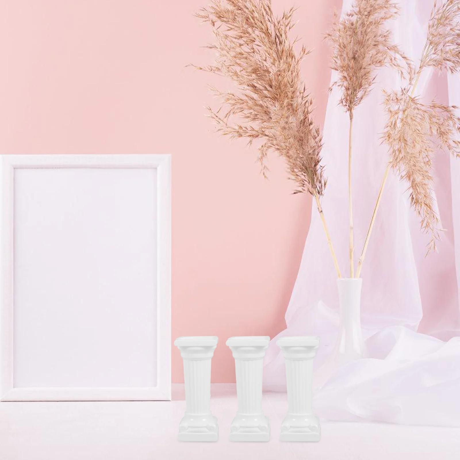 12pçs decoração de pilar romano, mini coluna para artesanato diy, decoração de mesa, ornamento de mesa de areia, paisagem em miniatura