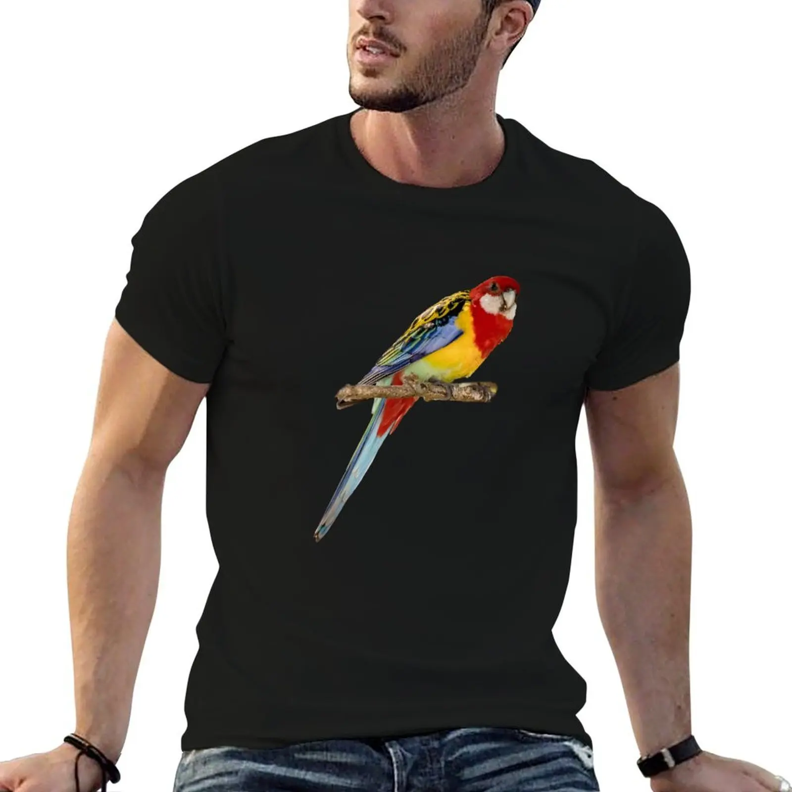 Australian birds - Eastern Rosella T-Shirt Short sleeve tee sublime workout shirts for men