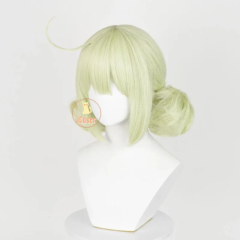 ICoser Araga Kiwi-Peluca de Cosplay de Anime para niñas mágicas, pelo corto amarillo, Enormeeta, accesorios para fiesta de Halloween para mujeres