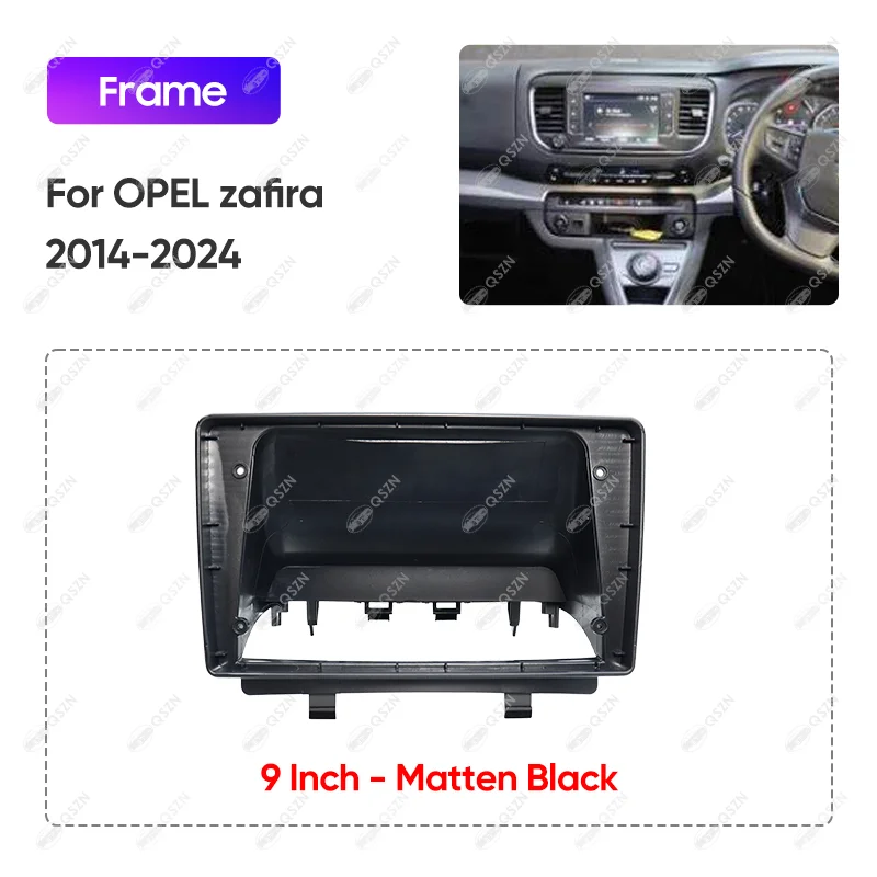 For OPEL 2014-2024 zafira 9INCH Car Radio Android Stereo Audio Screen Multimedia Video Player Navigation Frame Matten Black