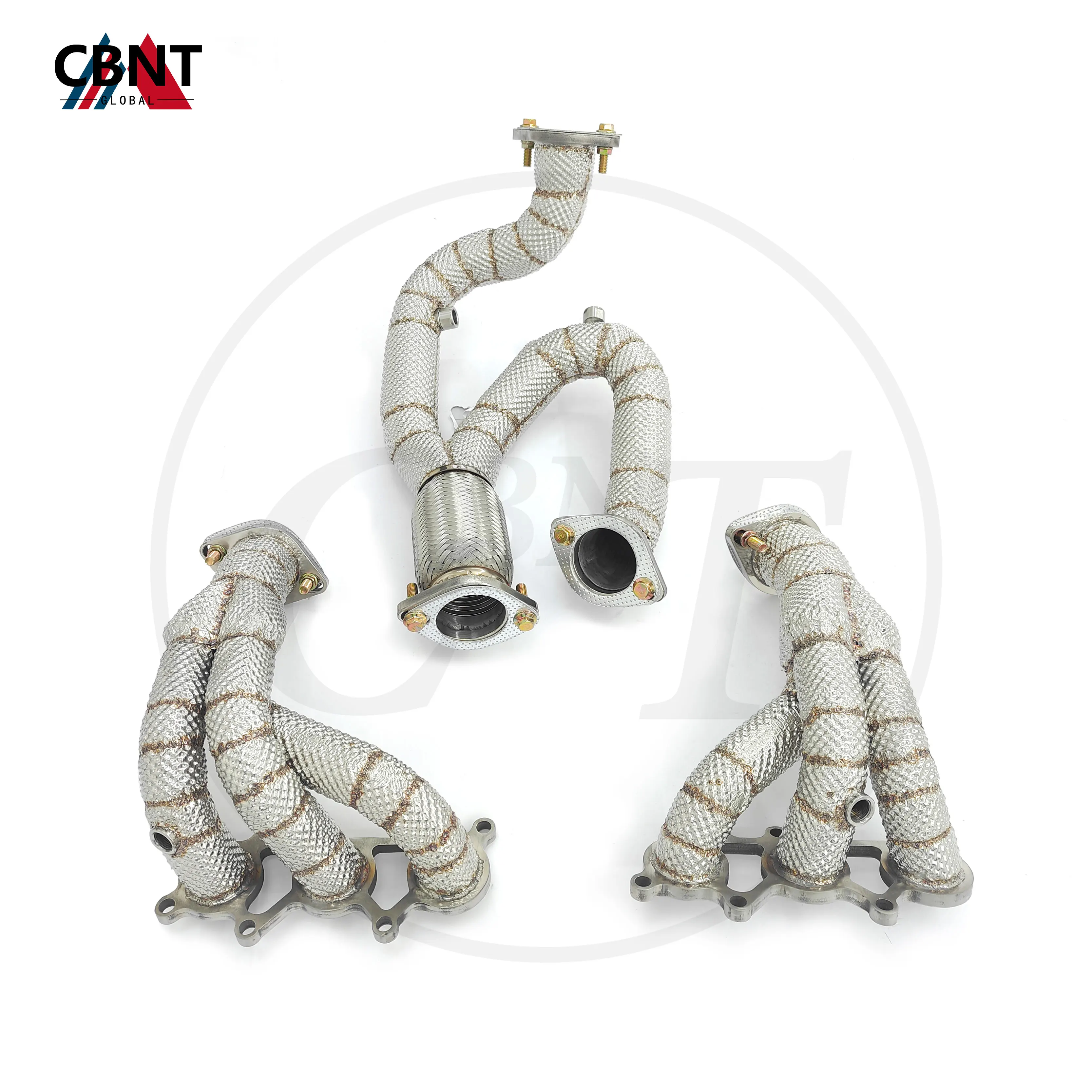 CBNT for Lotus Evora S 3.5L Manifold Headers & Y Pipe with Heat Shield High Quality 304 Stainless Steel Exhaust System