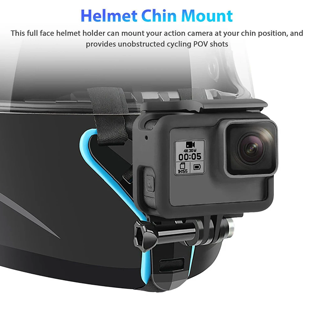 1pcs Motorcycle Helmet Chin Mount Strap 100*100*90mm Motorcycle Helmet Strap Chin Support Sports Camera Parts Helmet Strap