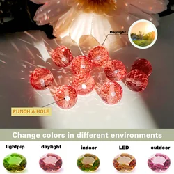 BOCARMAN 20Pcs Color Changing Sultanite Beads Zultanite Loose Beads Color Change Stone for DIY Jewelry Making Bracelet Necklace