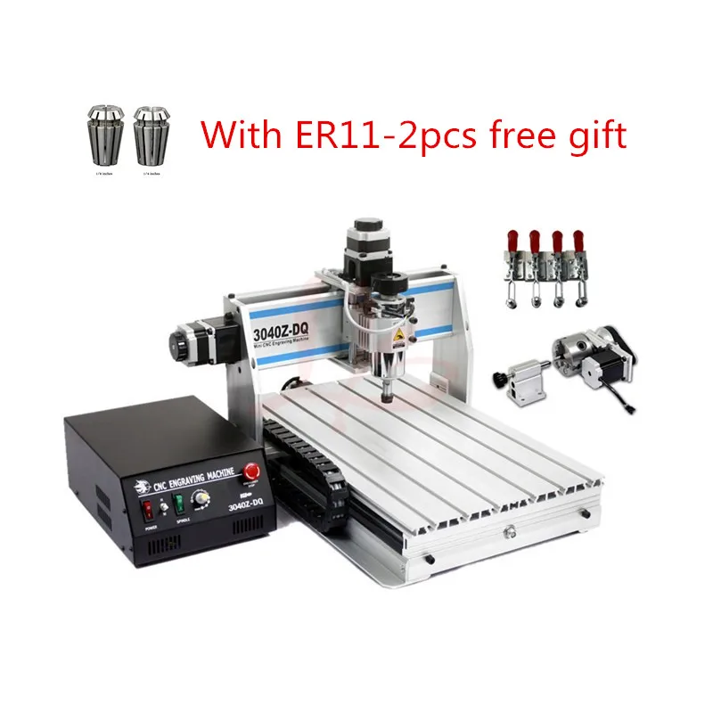CNC Engraving Machine 3040 3 / 4 Axis Wood Carving CNC Router  Engraver  300*400  PCB Cutting Tool Parallel USB Port  220V  110V