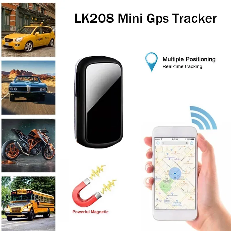 

LK208 Mini GPS Tracker Magnetic Absorption Portable Vehicle Device with GPS Tracking System 60 Days Standby