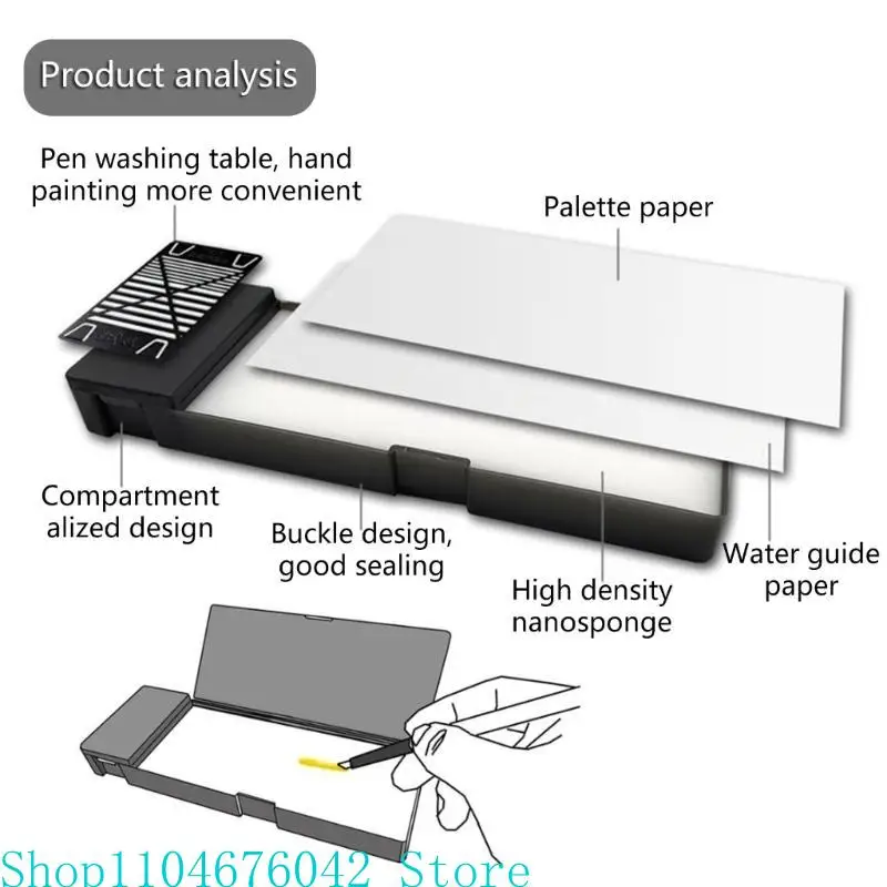 طراز 5ASD الطلاء مربع الرطوبة مربع اللوحات الرطبة لعمر الطلاء الممتد وخلط سهل مع مقصورات منفصلة