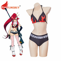 Tengen Toppa Gurren Lagann Cosplay Yoko Littner Bikini Costume Swimsuit Yoko Sexy Halter Bra Two Piece Bathing Set Swimwear
