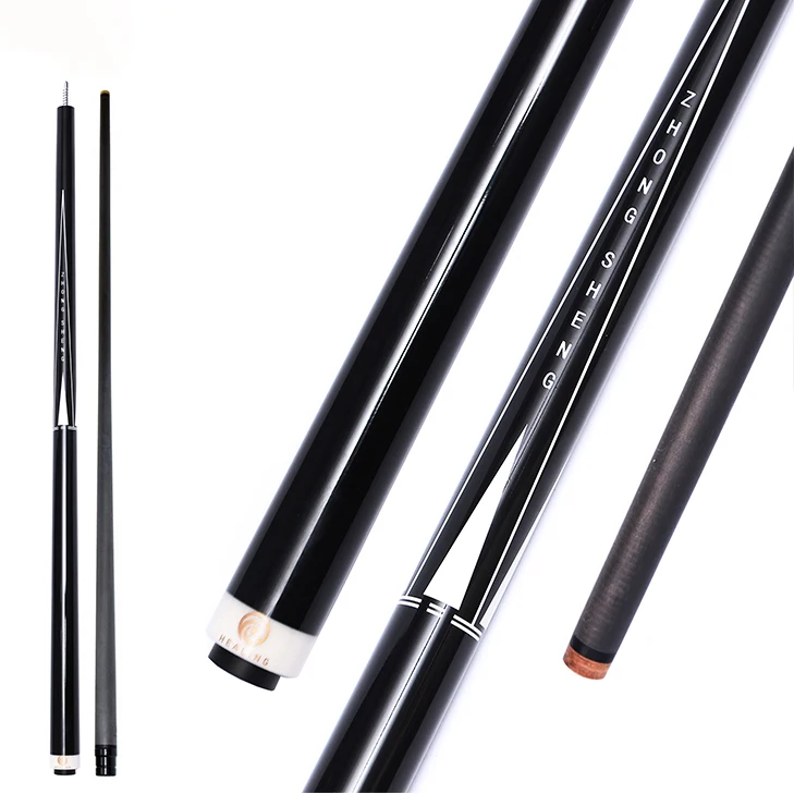 

High Quality Carbon Fiber Billiard Pool Cue Shaft Tip OD 12.4 Mm 1/2 Split Center Jointed Pool Cue With Radial Pin