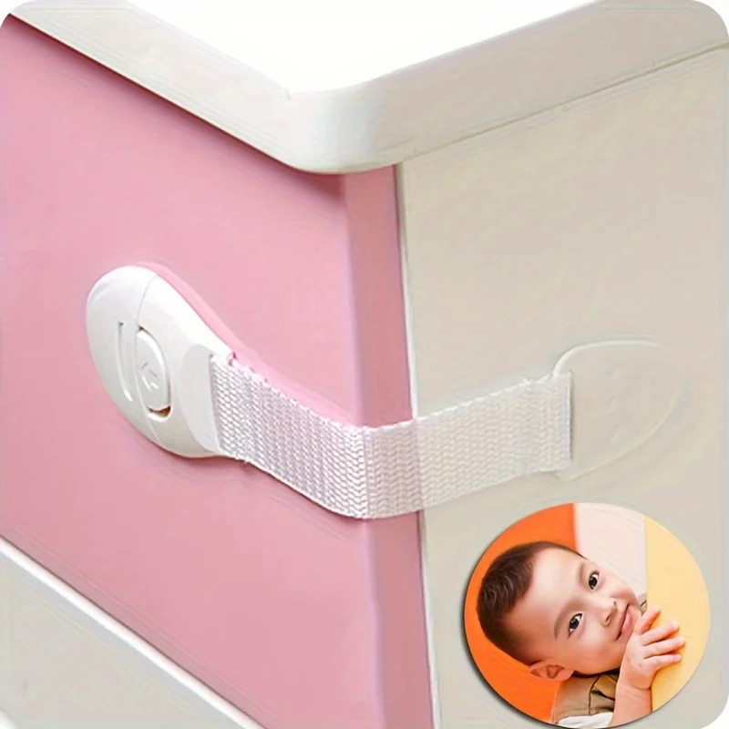 6/10Pcs No Drill Adhesive ABS Child Safety Locks Cabinet Drawer Fridge Door Latches Kids Protection Security Accessories