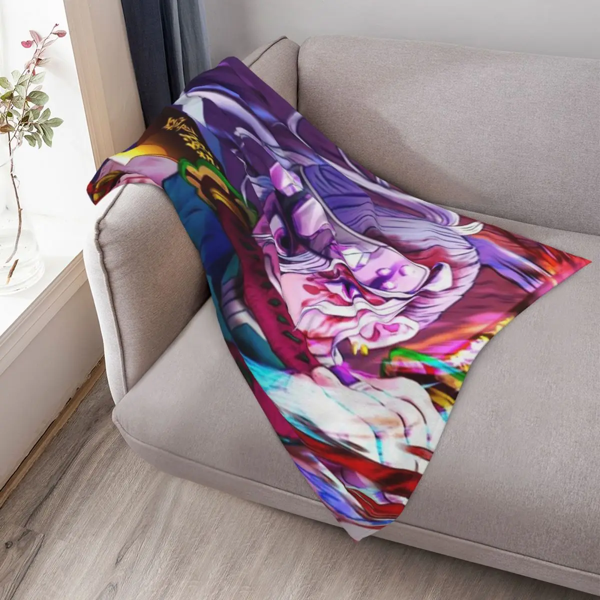 Tengen Uzui - Kimetsu no Yaiba Wiki رمي بطانية Retros أريكة لحاف بطانيات تخييم كبيرة