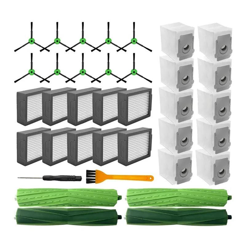 Para Irobot Roomba Combo I5, I5+, J5, J5 Plus, repuesto de cepillo lateral principal, filtro Hepa, bolsas de polvo