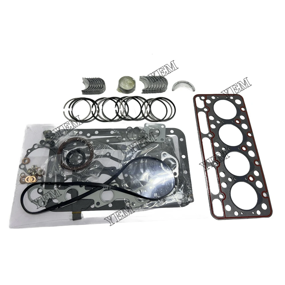 V1702 Overhaul Re-Ring Kit For Kubota V1702 V1702B Engine L2850DT Tractor KH90 Mini Excavator Bobcat 743 733