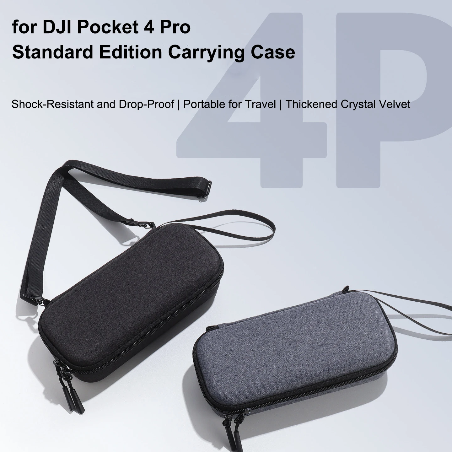 Carry Case for DJI Osmo Pocket 4Pro Standard Shockproof EVA Hard Shell Adjustable Strap Crossbody Sling Pouch Bag