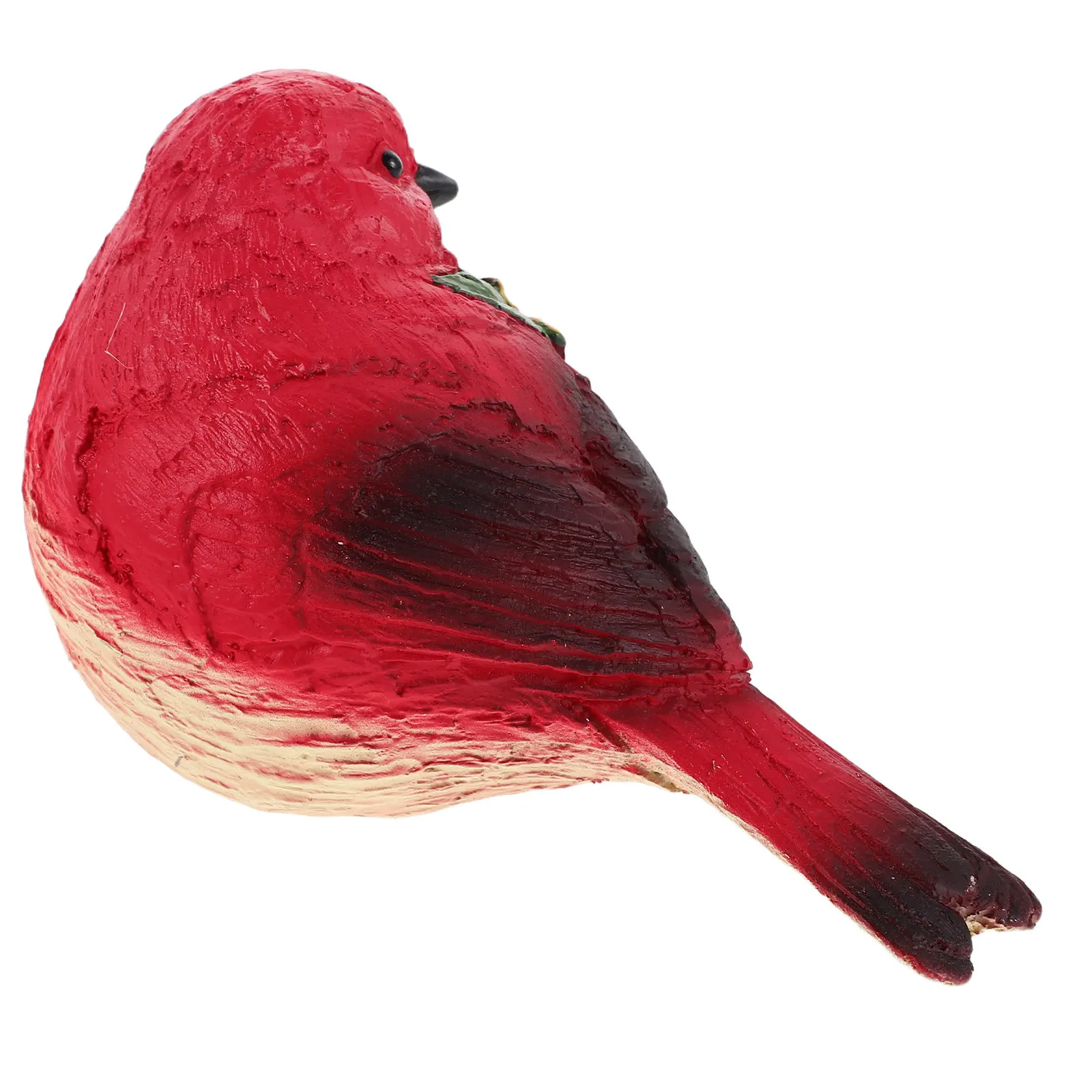 Floral Accent Resin Bird Ornament Realistic Garden Animal Statue Outdoor Weatherproof Small Desktop Decor Spring Garden