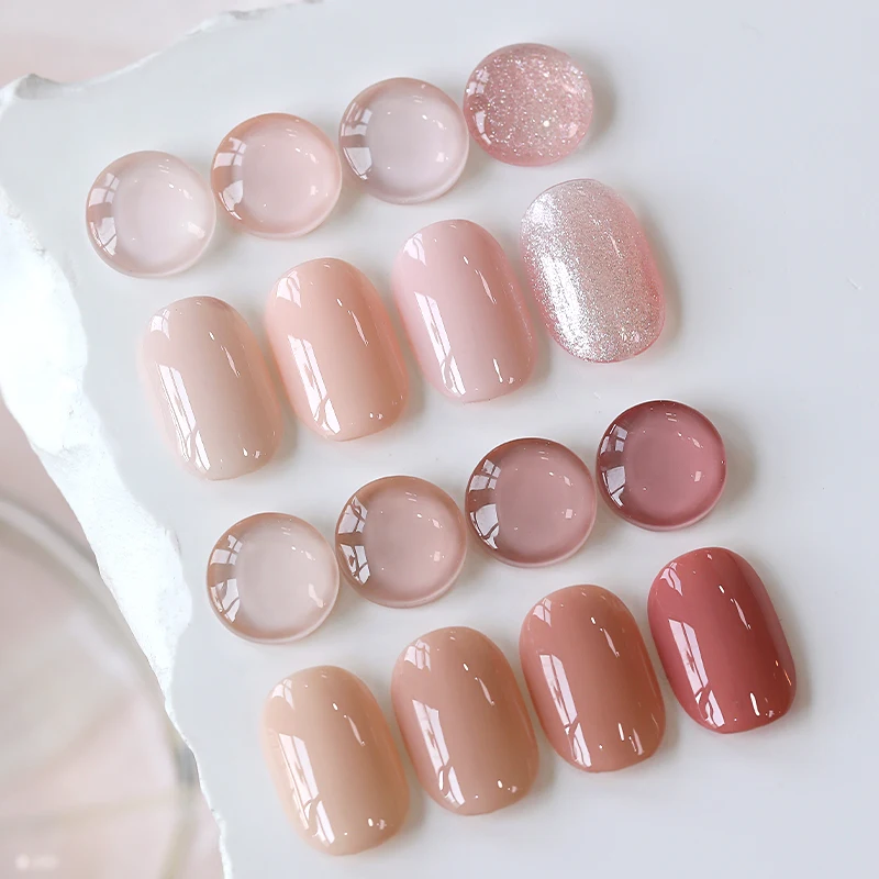 UR SUAGR 15 مللي 8 قطعة مجموعة طلاء الأظافر هلام مسمار الفن نقع قبالة الأشعة فوق البنفسجية هلام مجموعة ملونة شبه دائمة الهجين هلام الورنيش قاعدة معطف فوقي