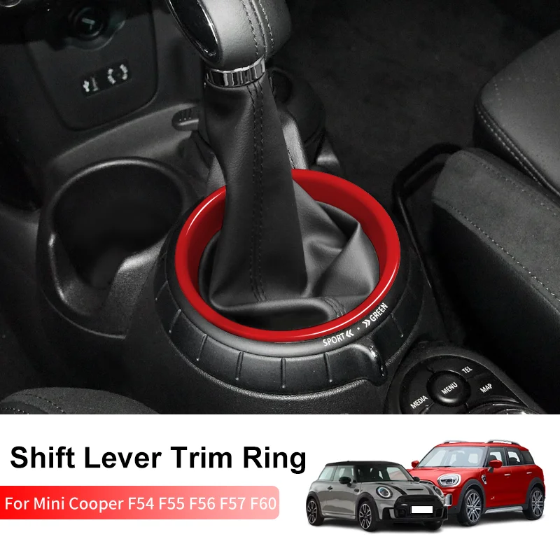 For Mini Cooper F56 F55 F54 F60 Clubman Countryman Gear Shift Lever Decorative Ring Car Protective Decorative Cover Accessories