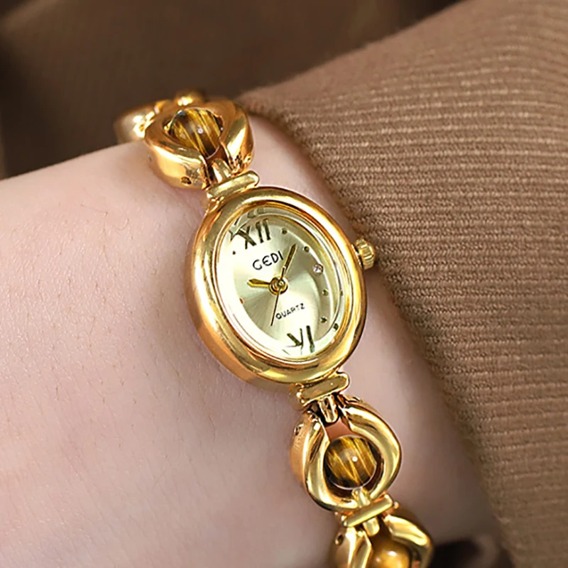 Women Bracelet Watches Oval Top Brand Luxury Ladies Wrist Watch For Female Clock Quartz Wristwatch Dropshipping Elegant Fashion