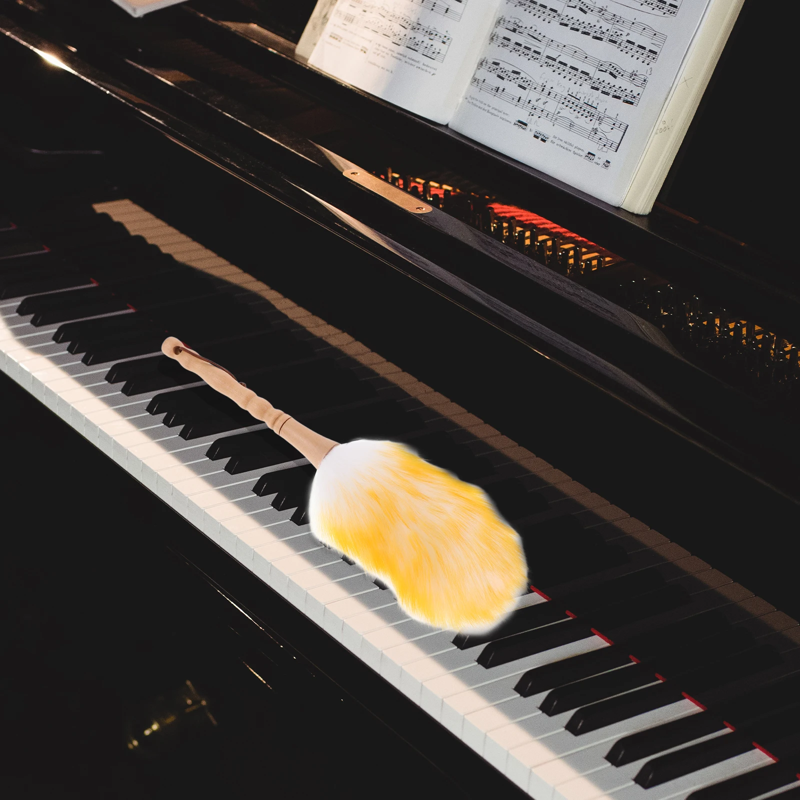 

Guzheng Cleaning Brush Wood Handle Dust Removal Chinese Zither Wool Duster Instrument Supply String Cleaner Long Design Non