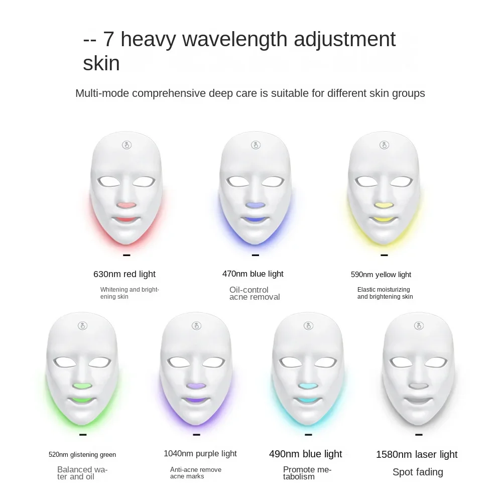 Free Shipping Photon Skin Rejuvenation Mask Led Mask Spectrum Machine Acne Removal Lamp Red and Blue Light Beauty