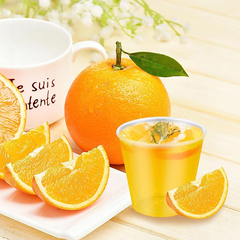 

100pcs Thickened Airline Cups Disposable Small Plastic Cups For Party Wedding Cocktail Juice Beverage Decorative Tableware