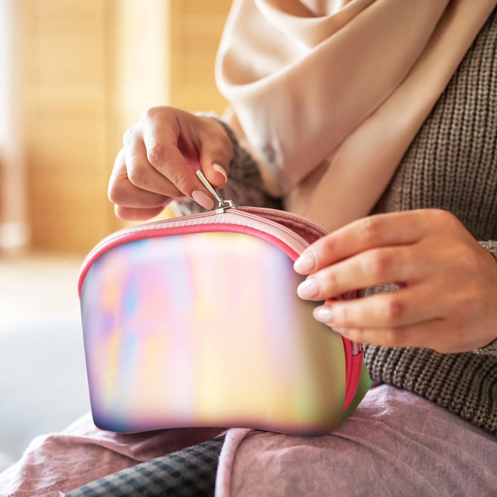 

PU Glitter Iridescent Mirror Fabric Shining Sheet for DIY Clothing Costume Making Decorative Craft Dress Fabric