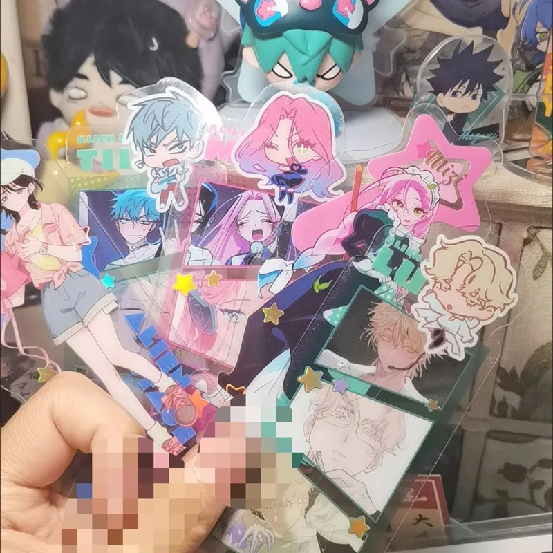 24Pcs/Set TV Alien Stage Bookmarks Transparent Card Photo Props Diy Card Anime Peripheral Cute Till Ivan Luka MiZi Sua Hyuna