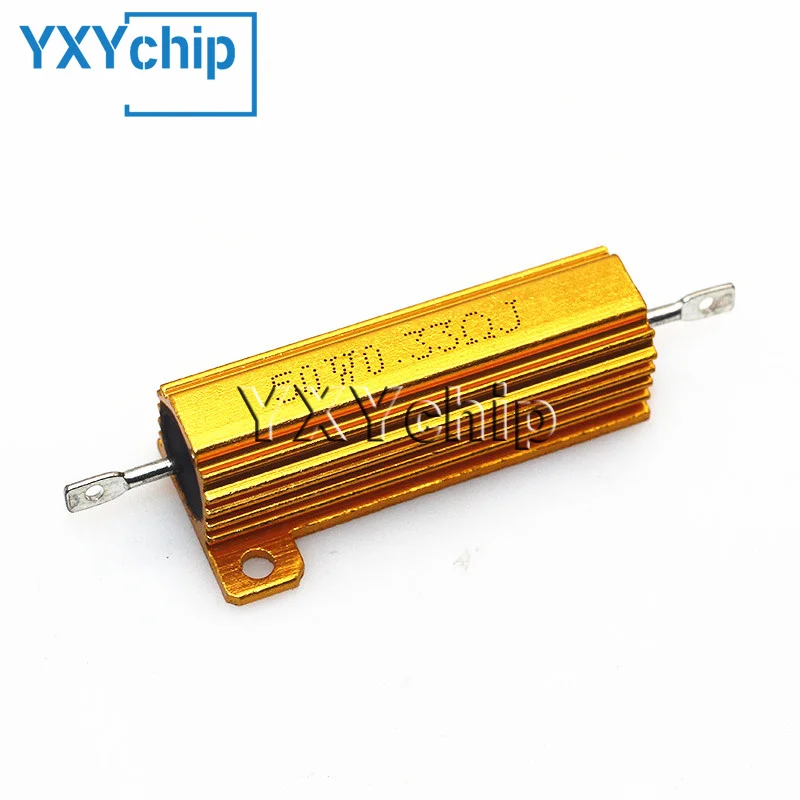 RX24 25W Aluminum Power Metal Shell Case Wirewound Resistor 820R 910R 1K 1.2K 1.5K 1.8K 2K 2.2K 2.4K 2.5K 2.7K 3K 3.3K 3.6K Ohm