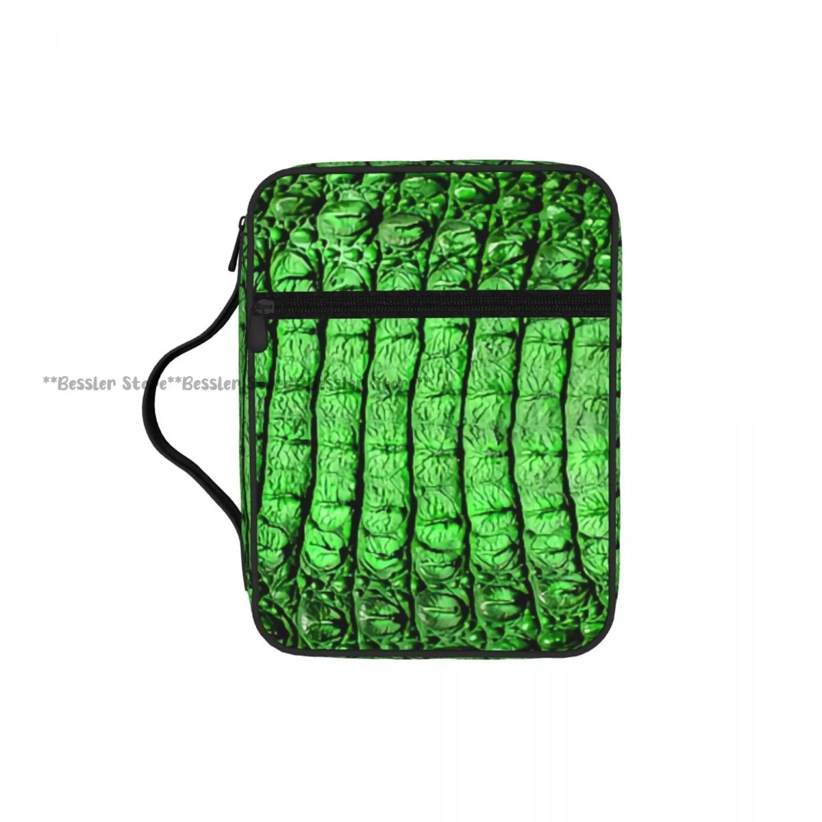 

Prayer Book Storage Handbag Protective Bible Cover Crocodile Texture Church Prayer Bag Zipper Book Case