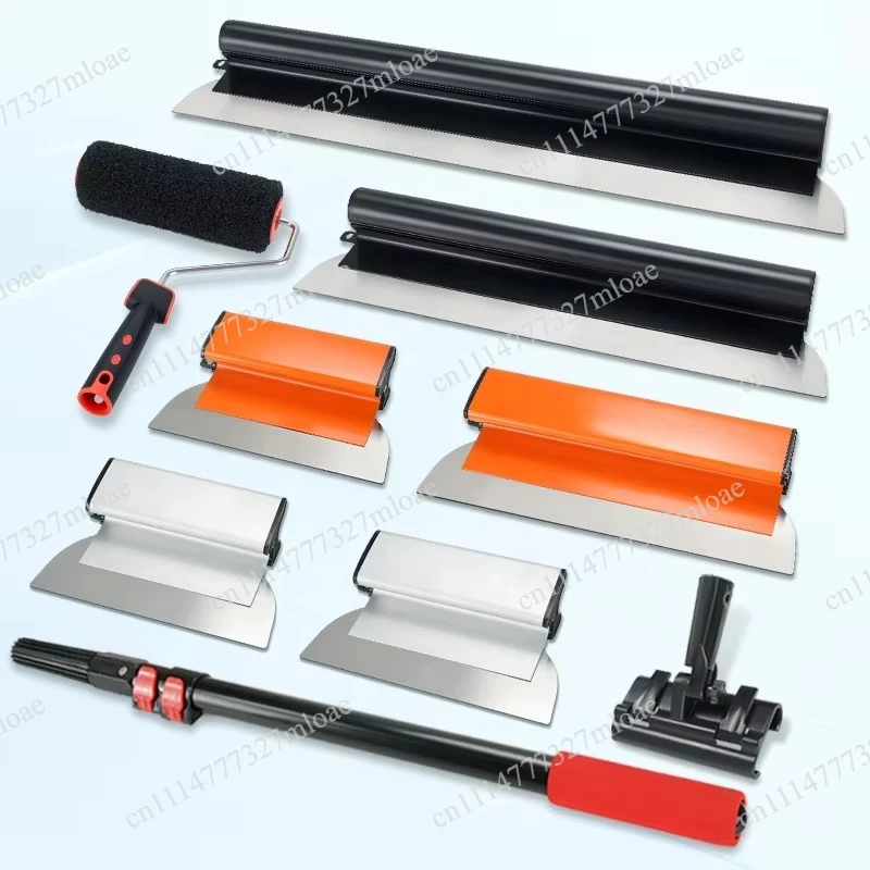 10-Piece Indoor and Outdoor Paint Repair Roller Brushes, Paint and Scraper, Wall Texturing Tools, with Toolbox
