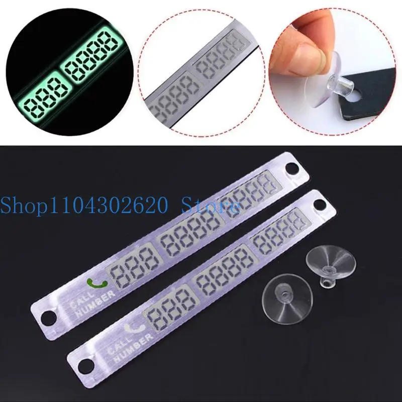 

SUV Car Temporary Stop Sign Parking Sticker Card Telephone Number Card Plate Luminous Universal Auto Styling Accessories