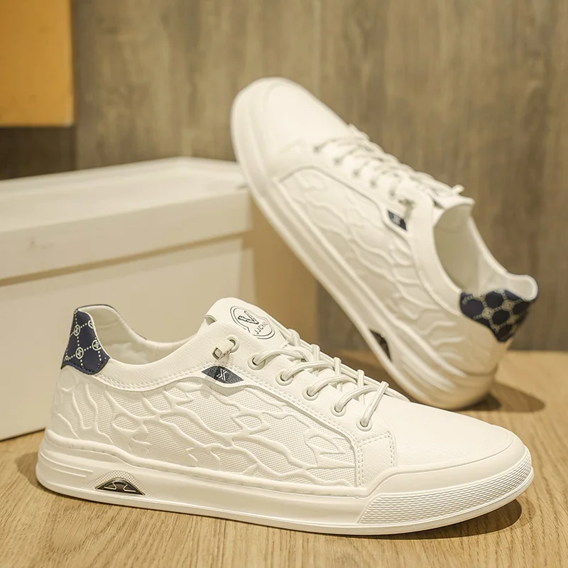 ​ حذاء بدون كعب للرجال الأكثر مبيعًا لعام 2025 - حذاء رياضي أبيض كلاسيكي، مسامي وممتص للصدمات، متين وغير قابل للانزلاق، مريح خفيف الوزن