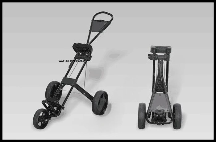 VolfGolf Superlight 3 Wheels Collapsible Golf Push Cart, Foldable Alumnum Alloy Golf Trolley