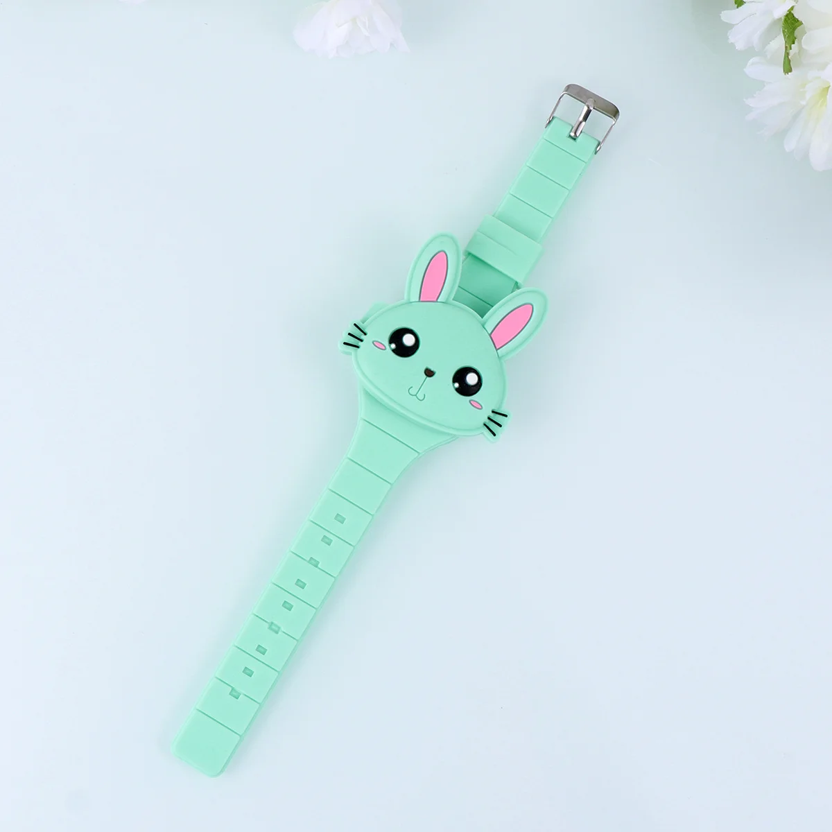 Shape Silicone Led Cartoon Watch For Watch For 'S Wristwatch Birthday Party Favor Gift Green