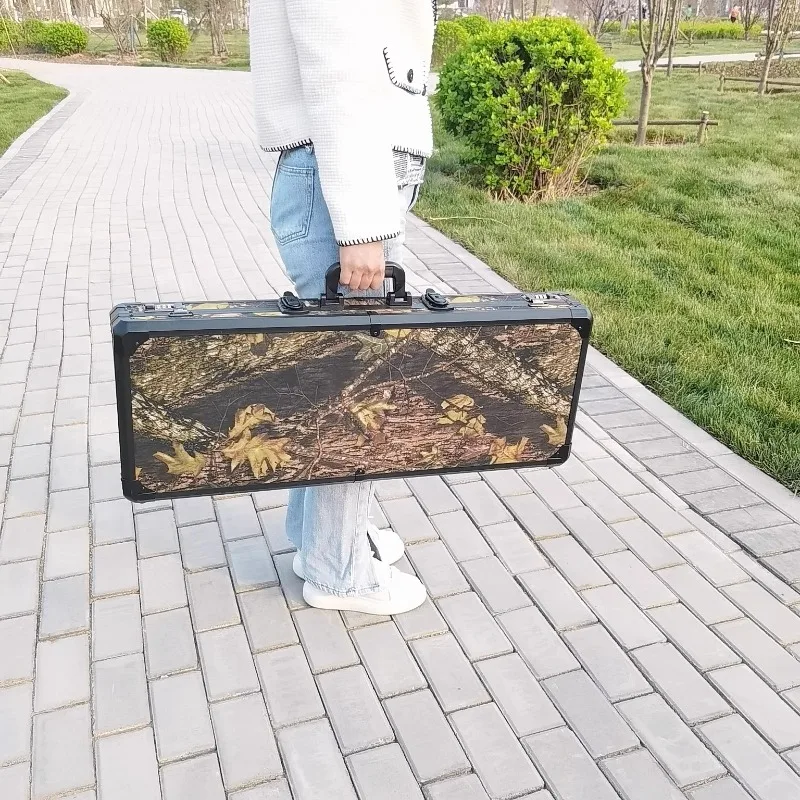 Equipment Safety Boxes with Sponge Extra Long Tool Packaging Box Instrument Cases Aluminum Alloy Frame Fish Pole Storage Box